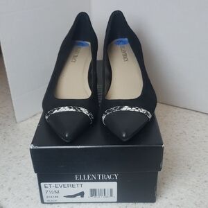 Ellen Tracy Black and White Heels